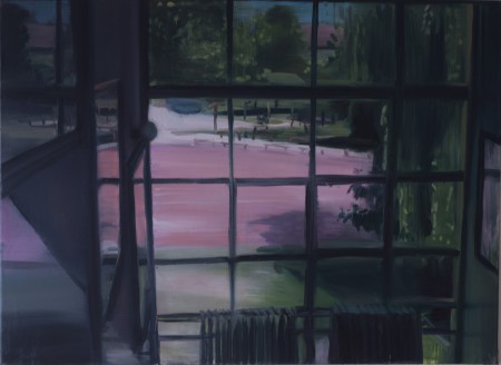 Iskolaudvar nyáron 110x150cm